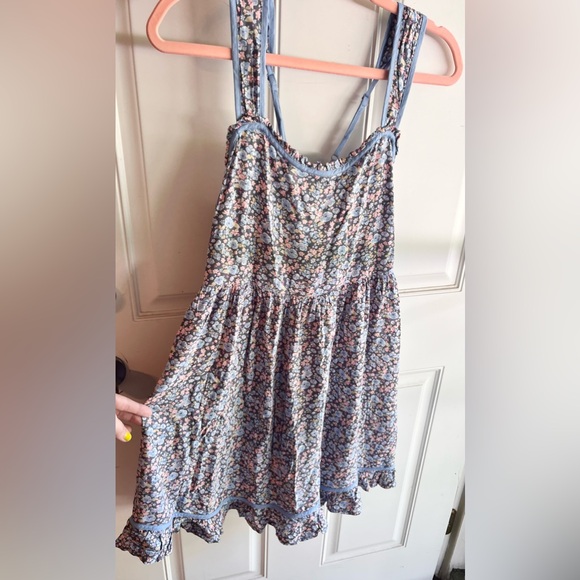 NWT American Eagle Outfitters Sun Dress Floral Flowy Ruffle size Large - Picture 3 of 9